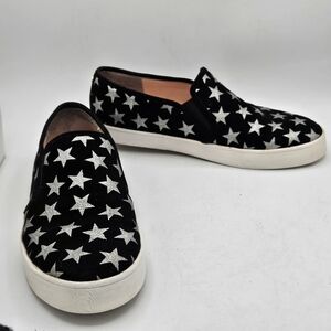 Kate Spade liberty black with silver stars slipon shoes 7.5